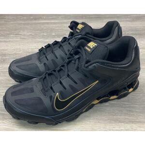 Nike Reax 8 TR Mesh Training Shoe Black/Metallic Gold Black US Men's 11.5 New